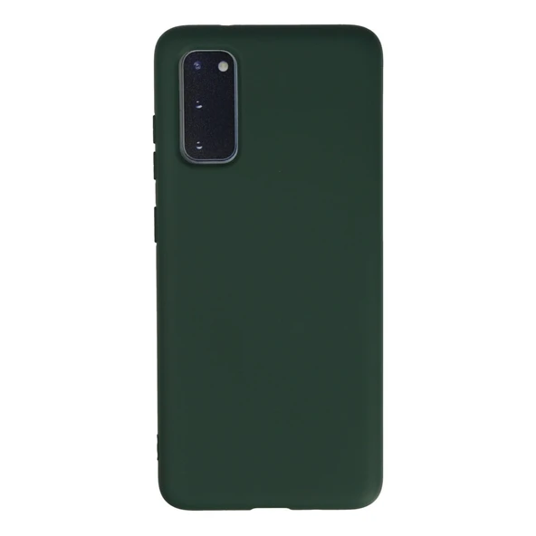 Samsung Galaxy S20 Kılıf Nano İçi Kadife Silikon - Koyu Yeşil ürün görseli 1