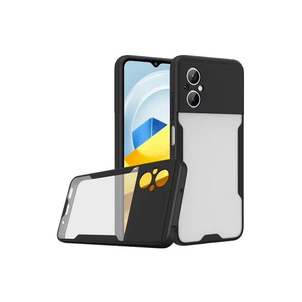 Xiaomi Poco M5 Kılıf Platin Silikon - Siyah ürün görseli 1