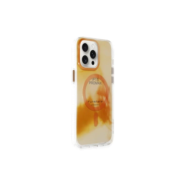 Joko İphone 15 Pro Max Phantom Magsafe Kapak - Gold - Resim 2