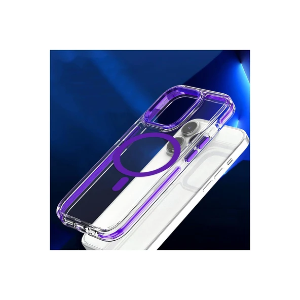 Joko İphone 15 Pro Max Bella Magsafe Kapak - Mavi - Resim 3