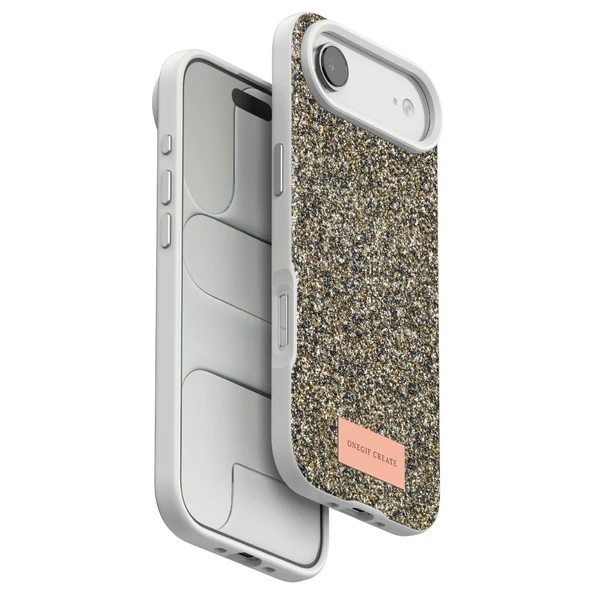 Onegif İphone 17 Air Bright Simli Kapak - Çöl Titanyum ürün görseli 1