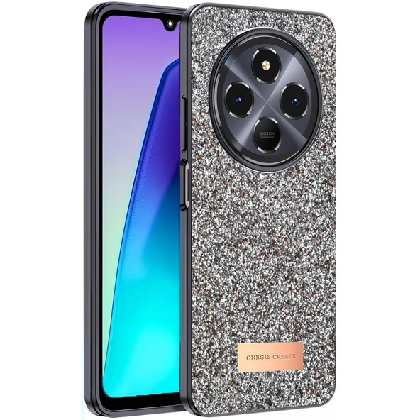 Onegif Xiaomi Redmi 14C Bright Simli Kapak - Gold ürün görseli 1