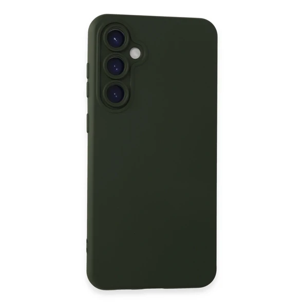 Samsung Galaxy S23 Fe Kılıf Nano İçi Kadife Silikon - Koyu Yeşil ürün görseli 1