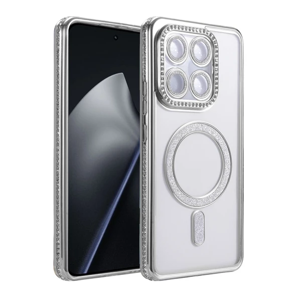 Xiaomi Mi 15T Pro Joke Simli Magneticsafe Kılıf - Gümüş ürün görseli 1