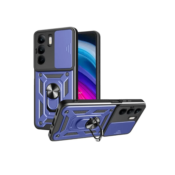 Realme C75 4G Kılıf Pars Lens Yüzüklü Silikon - Lacivert ürün görseli 1