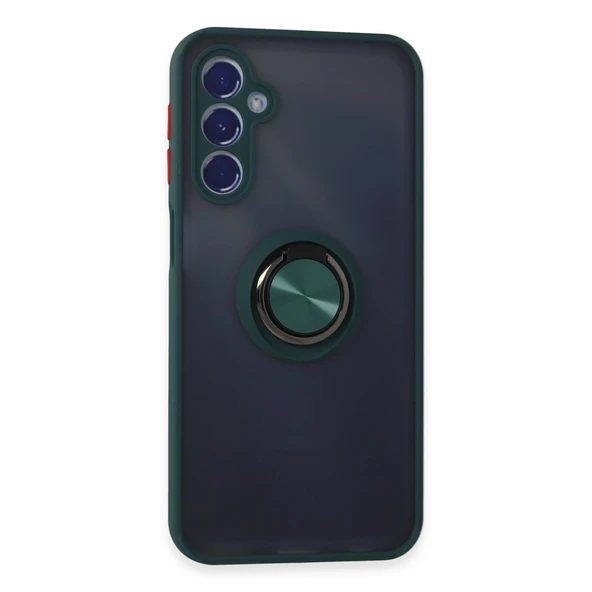 Samsung Galaxy M34 5G Kılıf Montreal Yüzüklü Silikon Kapak - Yeşil ürün görseli 1