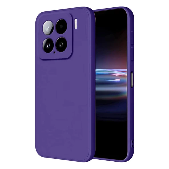 Xiaomi Mi 15 Kılıf Nano İçi Kadife Silikon - Mor ürün görseli 1