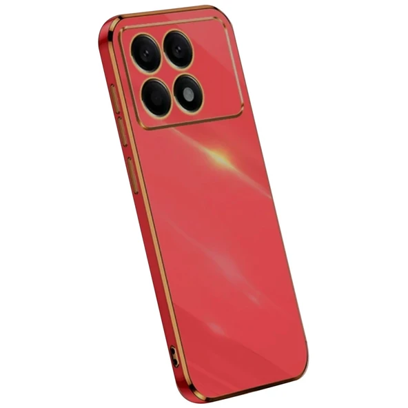 Xiaomi Poco X6 Pro Kılıf Volet Silikon - Kırmızı ürün görseli 1