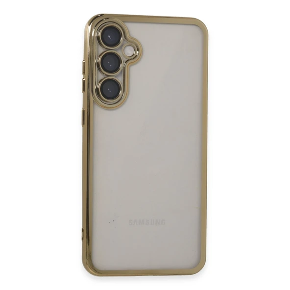 Samsung Galaxy S23 Fe Kılıf Razer Lensli Silikon - Gold ürün görseli 1