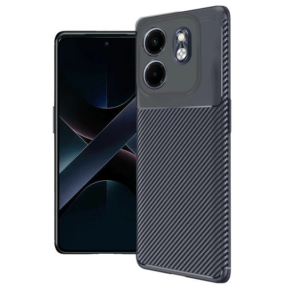 İnfinix Hot 50I 4G Auto Focus Karbon Kapak - Lacivert ürün görseli 1