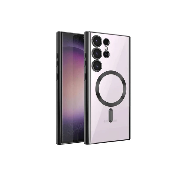 Samsung Galaxy S23 Ultra Kılıf Kross Magneticsafe Kapak - Siyah ürün görseli 1