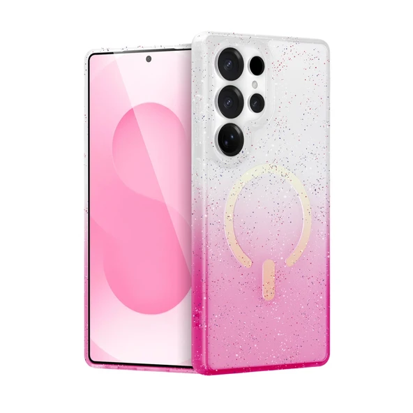 Samsung Galaxy S24 Ultra Pummel Shiny Magsafe Kapak - Pembe ürün görseli 1