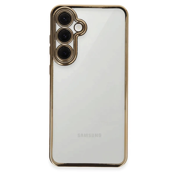 Samsung Galaxy S24 Fe Kılıf Razer Lensli Silikon - Gold ürün görseli 1