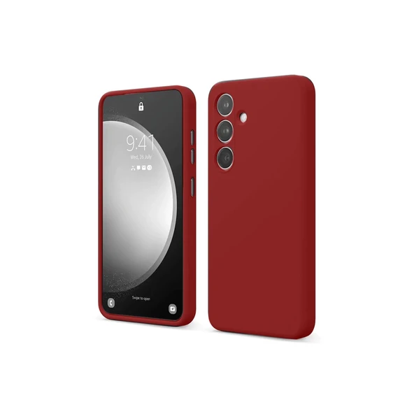 Samsung Galaxy S24 Fe Kılıf First Silikon - Kırmızı ürün görseli 1