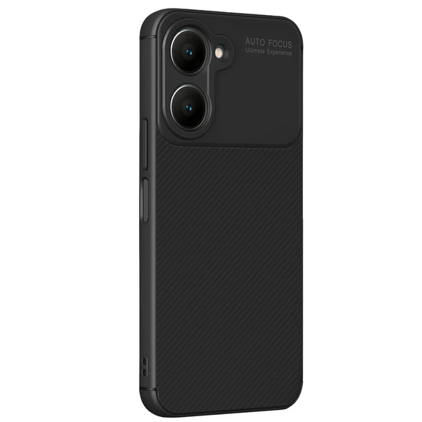 Vivo Y18 Kılıf Auto Focus Karbon Kapak - Siyah ürün görseli 1