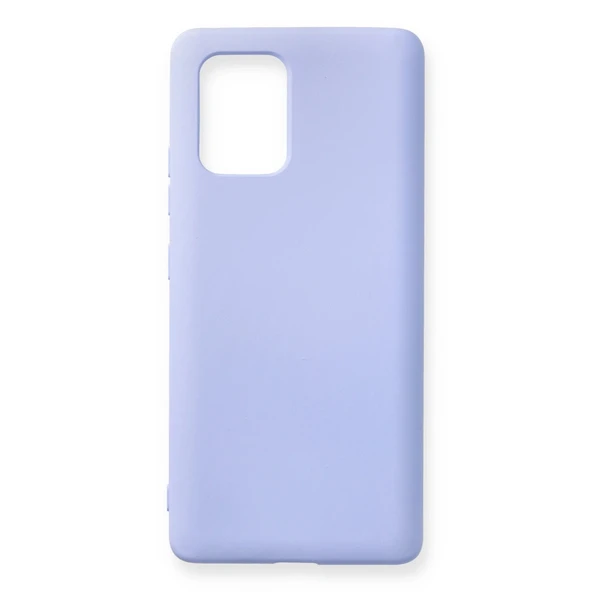 Samsung Galaxy A91 / S10 Lite Kılıf Nano İçi Kadife Silikon - Lila ürün görseli 1
