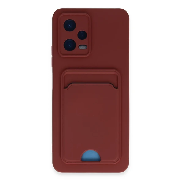 Xiaomi Poco X5 5G Kılıf Kelvin Kartvizitli Silikon - Bordo ürün görseli 1
