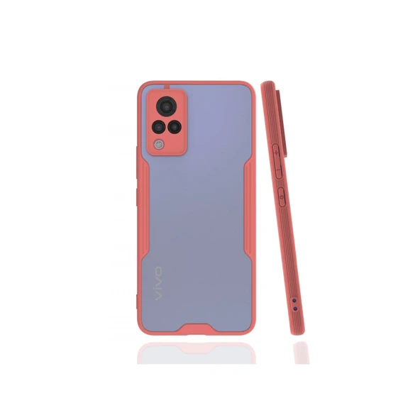 Vivo V21 Kılıf Platin Silikon - Pembe ürün görseli 1