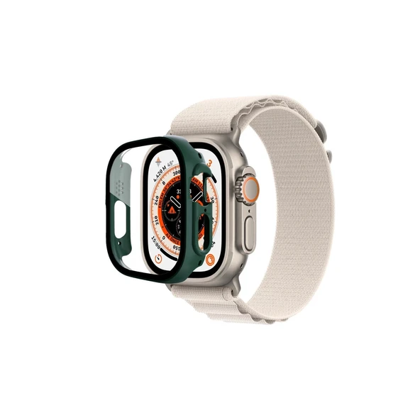 Watch Ultra 49Mm Desert Camlı Kasa Ekran Koruyucu - Koyu Yeşil ürün görseli 1