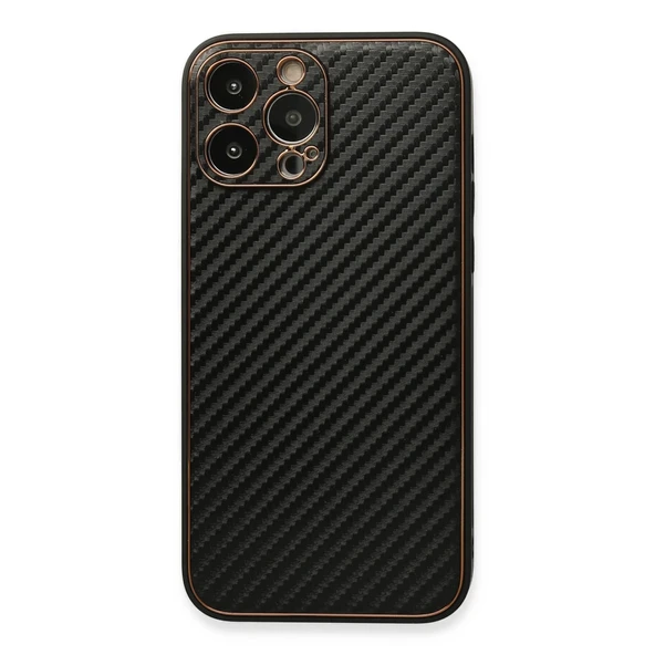 İphone 13 Pro Kılıf Coco Karbon Silikon - Siyah ürün görseli 1