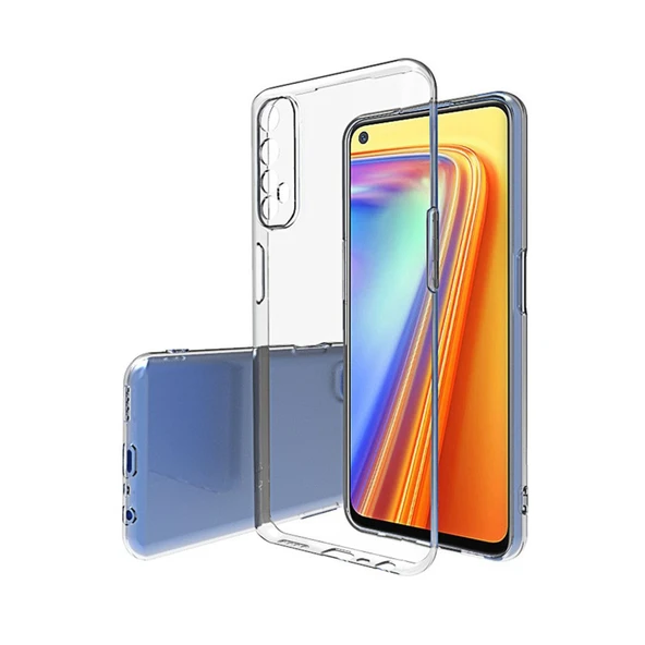 Realme 7 Pro Kılıf Lüx Şeffaf Silikon - Şeffaf ürün görseli 1