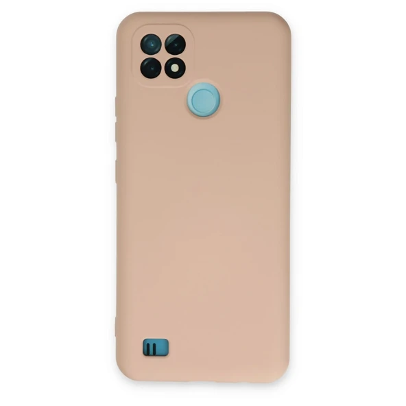 Realme C21 Kılıf Nano İçi Kadife Silikon - Pudra ürün görseli 1