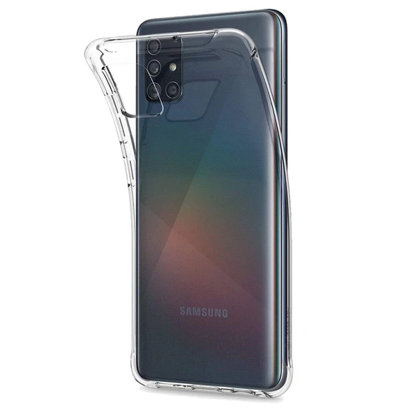 Samsung Galaxy A51 Kılıf Lüx Şeffaf Silikon ürün görseli 1
