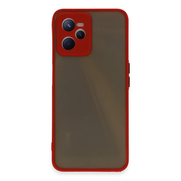 Realme C35 Kılıf Montreal Silikon Kapak - Kırmızı ürün görseli 1