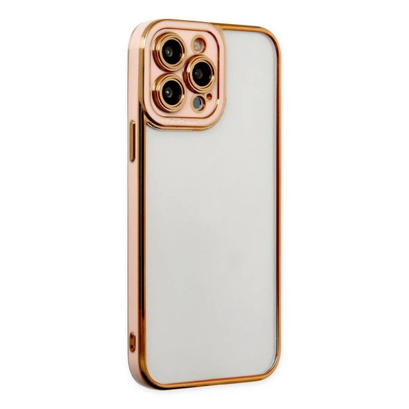 İphone 13 Pro Kılıf Liva Lens Silikon - Rose ürün görseli 1