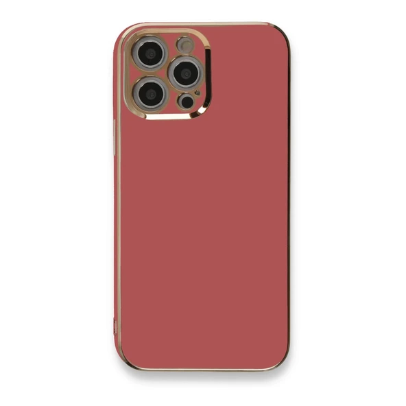 İphone 12 Pro Max Kılıf Volet Silikon - Kırmızı - Resim 3