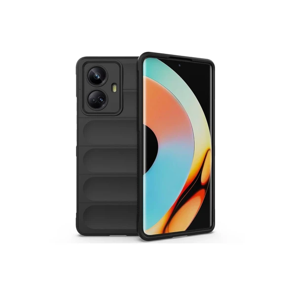 Realme 10 Pro 5G Kılıf Optimum Silikon - Siyah ürün görseli 1