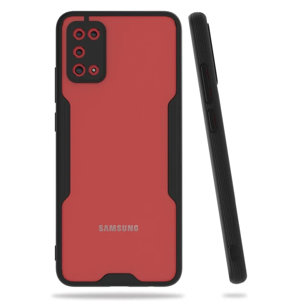 Samsung Galaxy A02S Kılıf Platin Silikon - Siyah ürün görseli 1