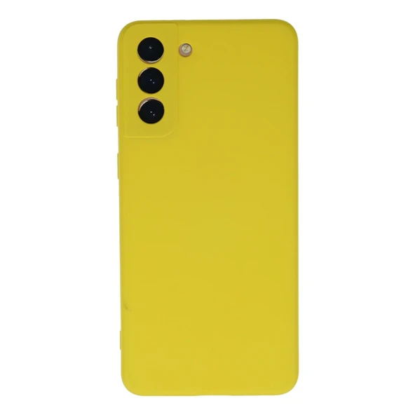 Samsung Galaxy S21 Plus Kılıf Nano İçi Kadife Silikon - Sarı ürün görseli 1