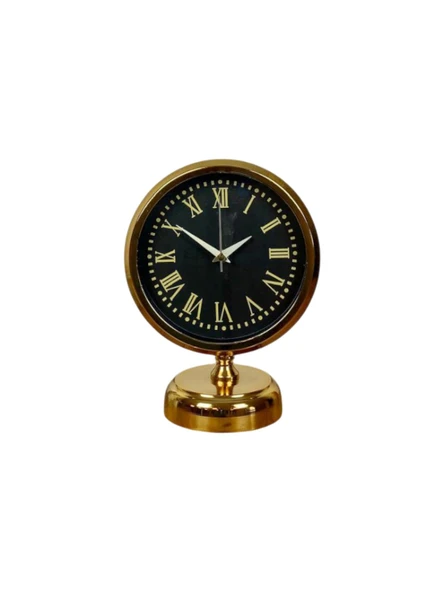 Büro Ev Ofis Hediyesi için 25x20CM Golden Metal Grace Masa Saati ürün görseli 1