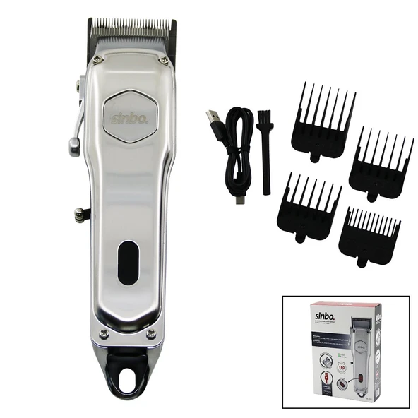 Sinbo Tıraş Makinesi - USB Şarjlı - Çelik Gövde - Kollu Tarak Ayarı ürün görseli 1