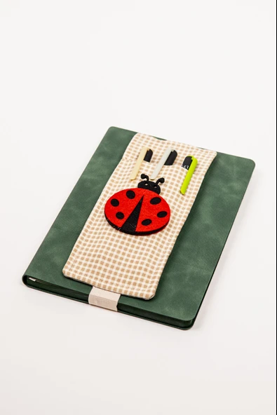 Defter Üstü Kalemlik A5 Lastikli Kalem Tutucu Kumaş Organizer ürün görseli 1