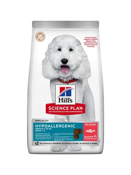 Science Plan Hipoalerjenik Somonlu Orta Irk Tahılsız Yetişkin Köpek Maması 12 kg ürün görseli 1