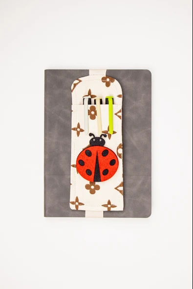 Defter Üstü Kalemlik A5 Lastikli Kalem Tutucu Kumaş Organizer ürün görseli 1