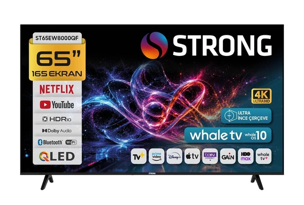 STRONG ST65EW8000QF 65’’ Ultra İnce Çerçeve QLED 4K Ultra HD Whale OS 10 ürün görseli 1