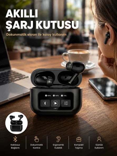 Kablosuz Bluetooth Kulaklık Pro Yeni Nesil Dokunmatik Kontrol Yeni Nesil ürün görseli 1
