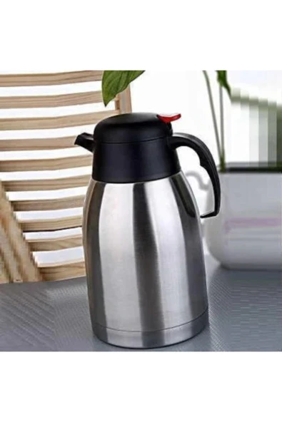 Çelik 2 litre termos, gri renk, 12 saat yalıtım, kutulu - Spor & Outdoor - Ekipman & Aksesuar ürün görseli 1