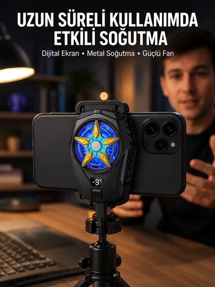 Ergonomik Telefon Soğutucu – 2 Hız Ayarı, Hafif ve Taşınabilir Yeni Nesil ürün görseli 1