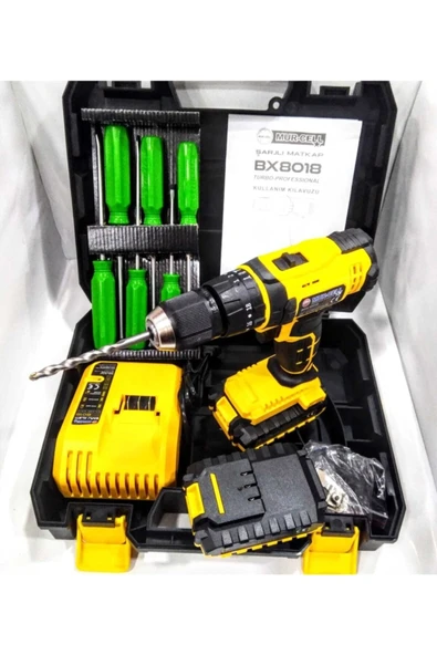 Darbeli şarjlı matkap 240 watt anahtarsız mandren 2 yıl garantili çantalı set - Var Taşıma Çantası ürün görseli 1