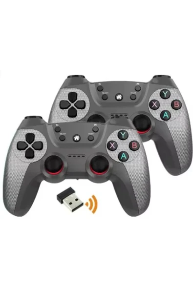 Siyah bluetooth bağlantılı 2.4g kablosuz gamepad 2 adet pc uyumlu 1 yıl garantili ürün görseli 1