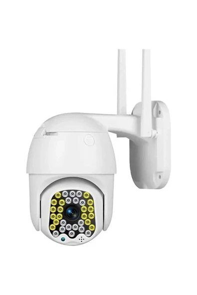Dış mekan IP kamera 3MP 1080p speed dome PTZ beyaz MOV format SD kart HD kayıt 15x zoom ürün görseli 1