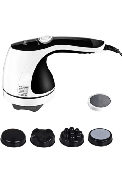 Masaj cihazı 4 başlıklı vücut masaj aleti elektrikli titreşimli ergonomik tasarım ürün görseli 1