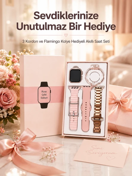 Akıllı Saat Sesli Görüşme Bildirim Görme Uyku ve Sağlık Takibi ürün görseli 1