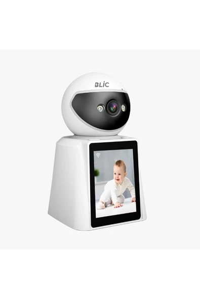 Bebek çocuk izleme kamerası, 1080p, H.264 video formatı, SD kart, beyaz, 1-15x zoom ürün görseli 1
