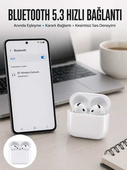Kablosuz Bluetooth Kulaklık TWS ANC Özelliği Yüksek Ses Kaliteli Yeni Nesil ürün görseli 1