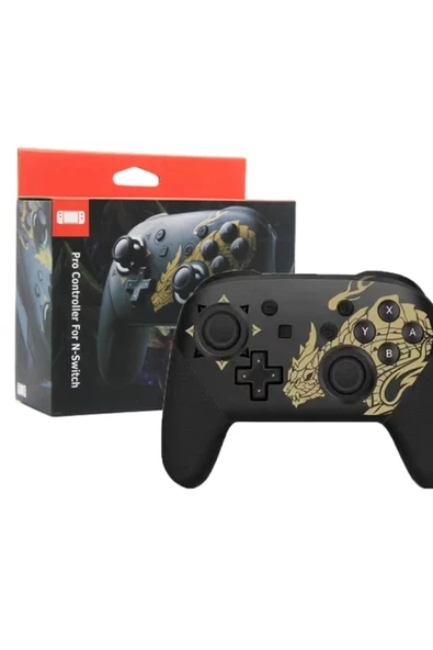 Joystick Bluetooth bağlantılı altın renk Nintendo Switch uyumlu kablosuz gamepad oyun kolu ürün görseli 1